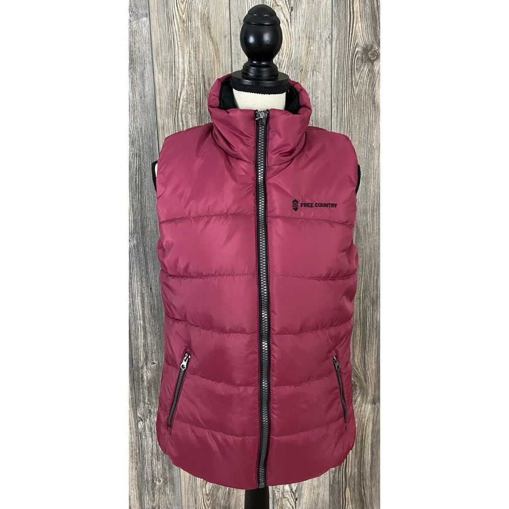 Free Country UltraFill Puffer‎ Vest Women's Medium Pink Full-Zip Polyester NWT